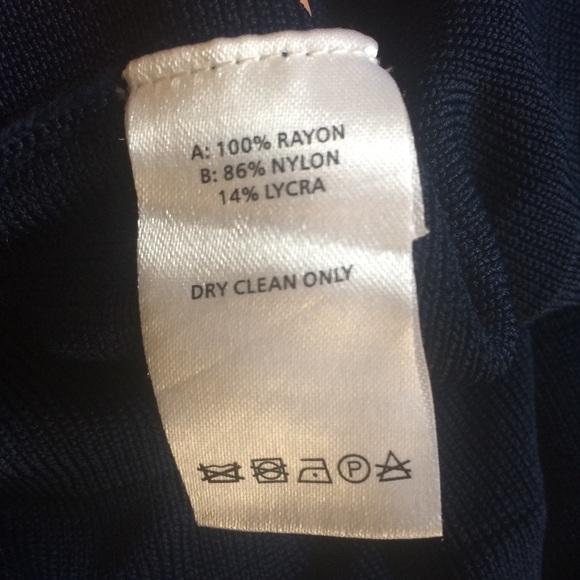 Leo & Sage Navy Rayon Crew Neck A-Line Dress - Picture 6 of 7